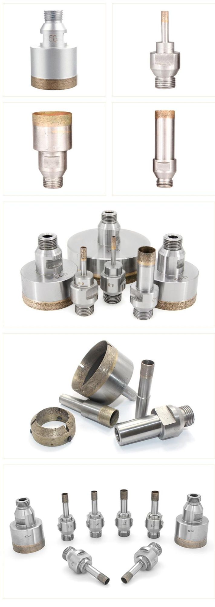 Glass Diamond Drill Bit Thread Shank Diamond Core Drill Bit