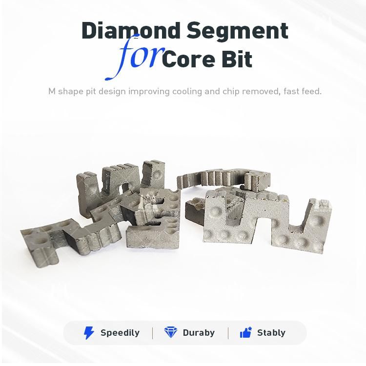 M Shape Pit Design Diamond Segment for Core Drill Bit