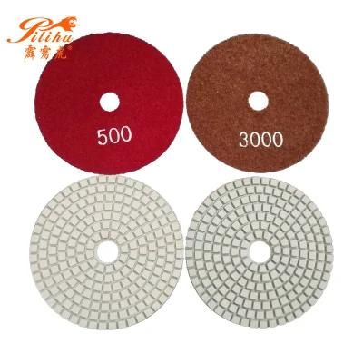 Circular Shape Polishing Pads Flexible White Color Diamond Buff Polishing