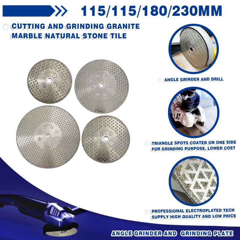 105 -230mm Both Side Electroplated Diamond Granite Saw Blade for Marble