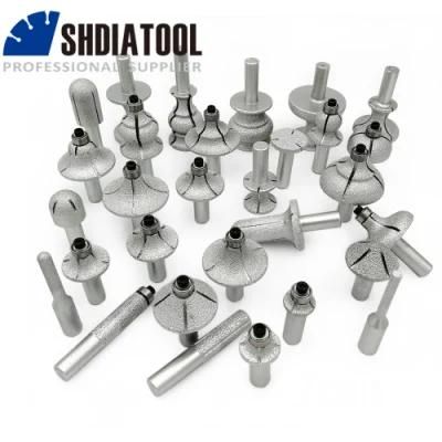 Vacuum Brazed Diamond Router Bits with 1/2&quot; Shank for Stone, Router Cutter