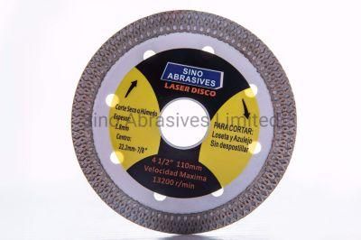 Lazered Thin Turbo Type Dry Diamond Blade for Ceramic Cutting