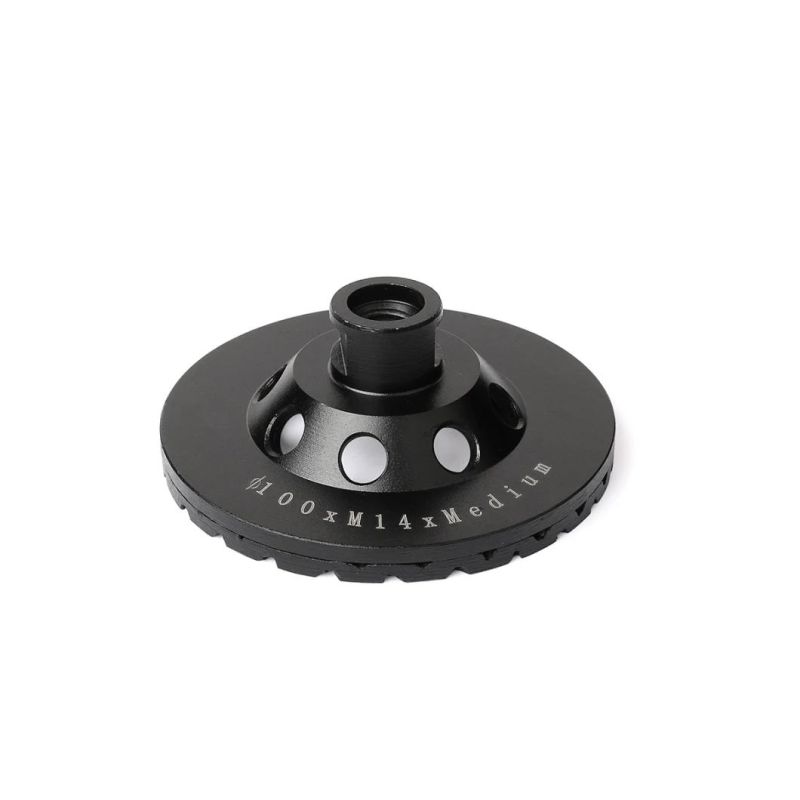 4inch Diamond Grinding Turbo Cup Wheel with Double Layers & Thread