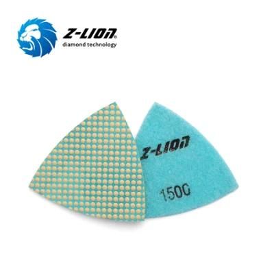 Zlion Diamond Abrasive Polishing Tools Triangle Diamond Pad for Glass Ceramic