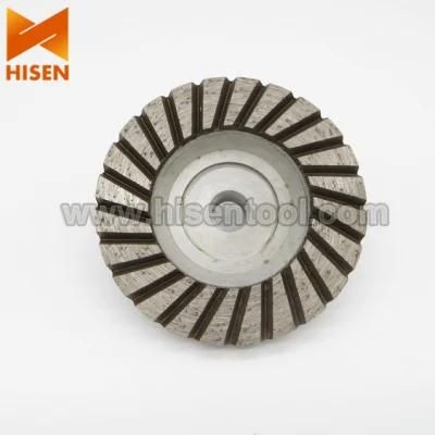 4&quot; 5/8&quot;-11 Aluminum Diamond Turbo Cup Wheel for Granite