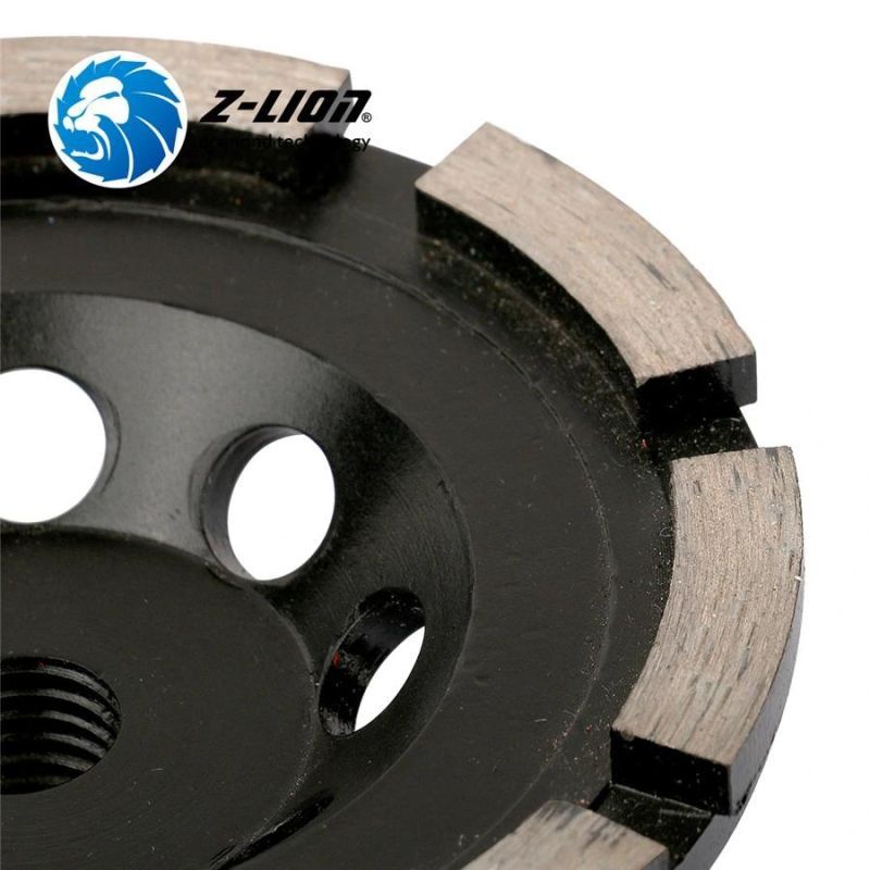 4inch Diamond Single Row Grinding Turbo Cup Wheel with Thread for Angle Grinders