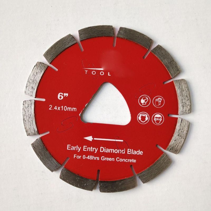 6" Diamond Saw Blades Early Entry Concrete Cutting Disc for Med-Hard Aggregate Concrete