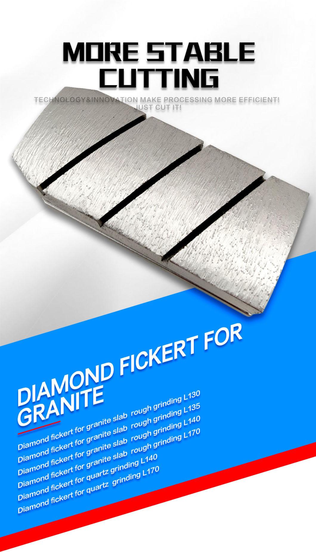 Professional Diamond Fickert for Granite Grinding with Good Sharpness and Little Vibration