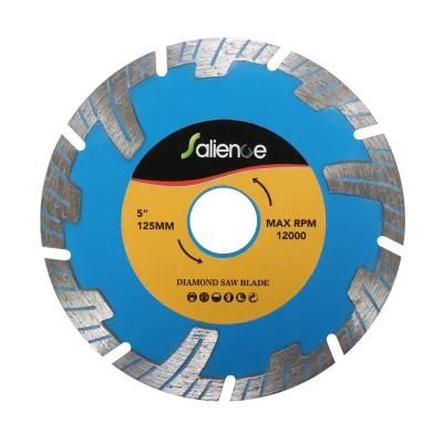 125mm Turbo Segmented Diamond Saw Blade Deep Teeth for Marble Granite Concrete