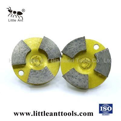 Good Quality 3 Segments Concrete Metal Diamond Grinding Shoes