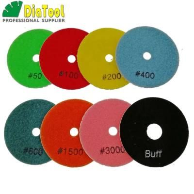 3&quot;/80mm White Bond Wet Flaxible Diamond Polishing Pads for Marble &amp; Granite