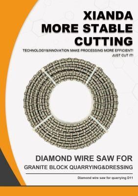 Diamond Wire Saw for Granite Quarry Dressing Block Cutting Tools Factory