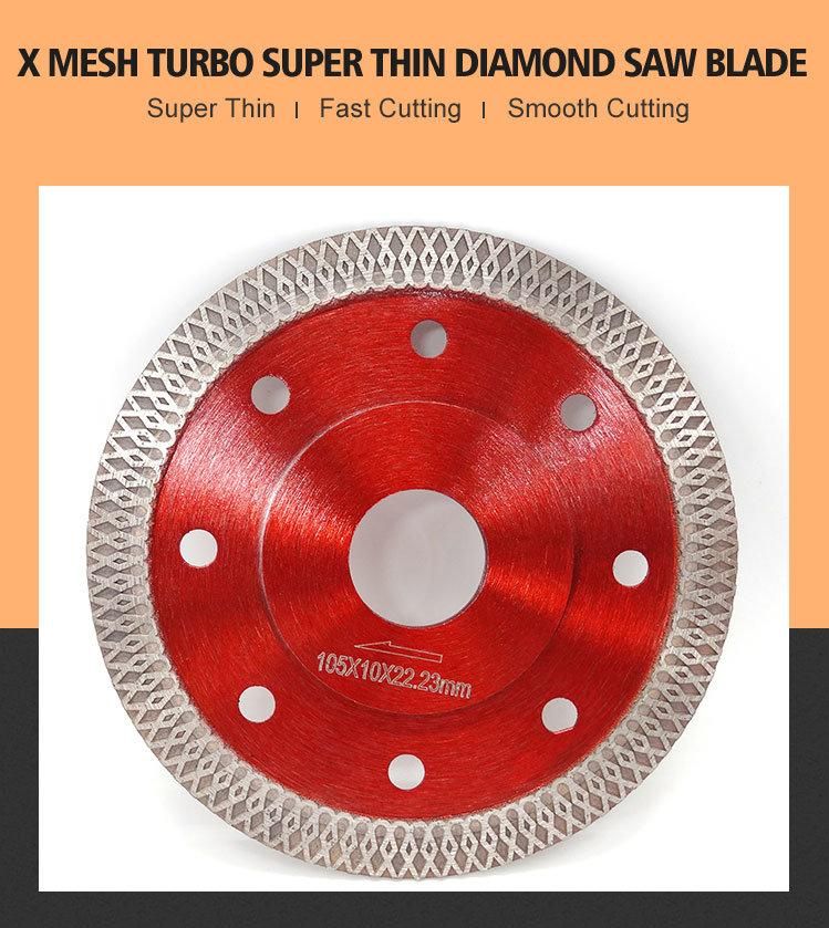 Super Thin Cyclone Mesh Turbo Diamond Saw Blade for Marble