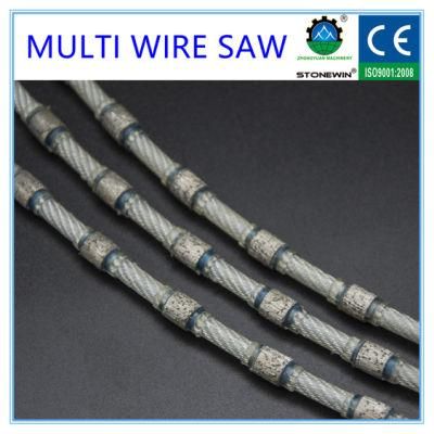High Speed Multi Wire Saw Cutting Granite Slabs