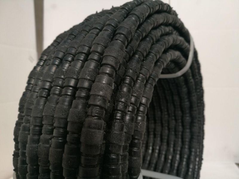 10.5mm Vacuum Brazed Bead Rubber Wire Saw for Cutting Concrete Metal Wall Bridge