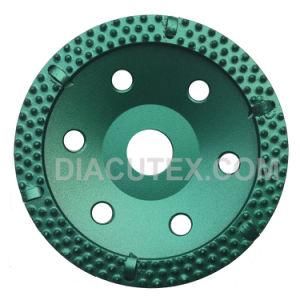 Vacuum Brazing Spike Diamond Cup Removing Disc Wheel with PCD Segment
