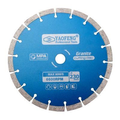 Professional Diamond Saw Blade Wholesale 9inch Diamond Dry Cutting Disc Segmented Blade for Marble, Granite, Concrete