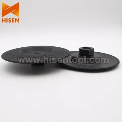 5 Inch Convex Vacuum Brazed Cup Wheel for Stone 30/40#