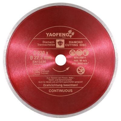 Continuous Diamond Saw Blade for Wet Cutting