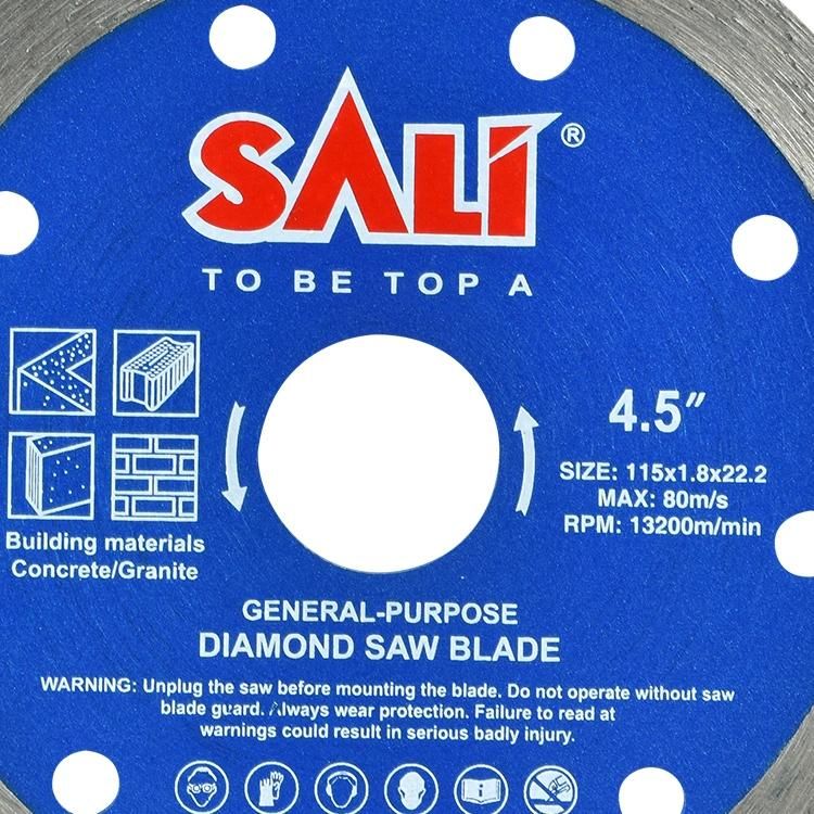 Sali 4.5inch 115*1.8*22.2mm High Quality Rim Diamond Saw Blade