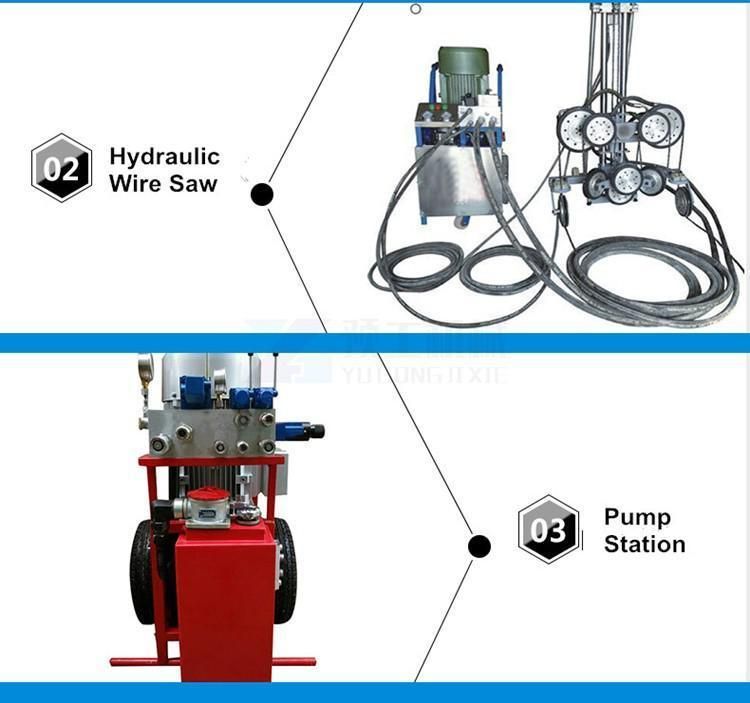 Mobile Diamond Wire Saw Cutting Machine for Granite