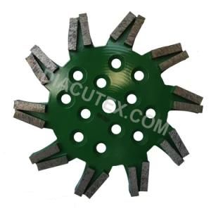 Medium Hard Green Diamond Star Grinding Disc for Universal Concrete Floor