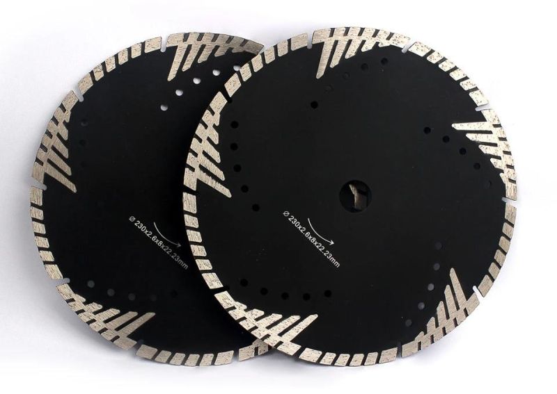 Zlion High Quality 250mm Triangle Turbo Type Saw Blade for Cutting Stone