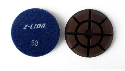 Zlion 3in Diamond Metal Hybrid Polishing Pad Concrete Floor Grinding Disc
