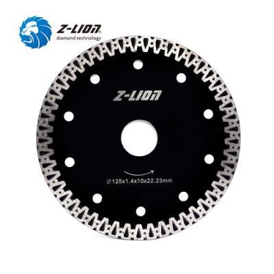 Z-Lion High Quality 125mm Concrete Drywall Cutting Disc Thin Diamond Tooth Cutting Wheel Saw Blade