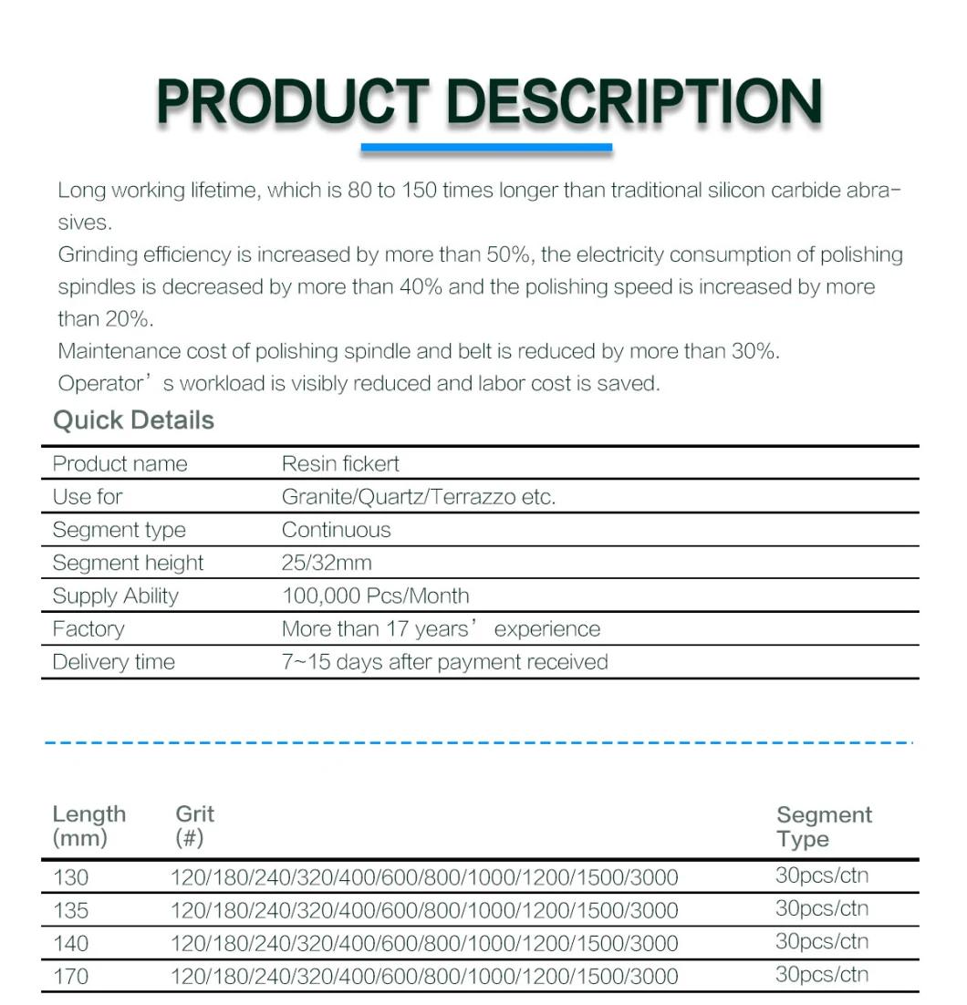 Low Processing Cost Granite Grinding Tools for Stone Slab Polishing