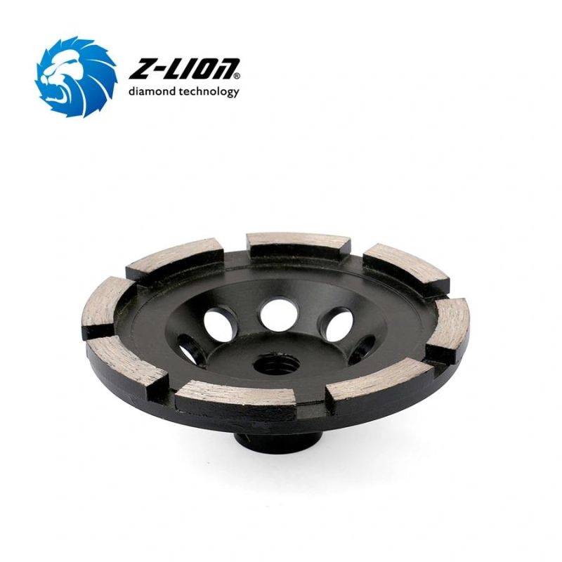 4inch Diamond Single Row Grinding Turbo Cup Wheel with Thread for Angle Grinders