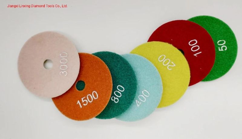 Flexible Polishing Pads for Dry or Wet Using 4 Inch for Stone
