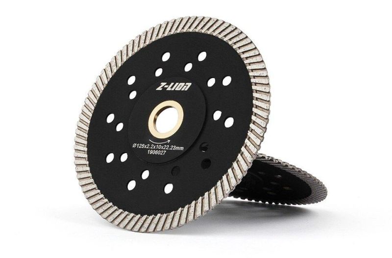 Z-Lion High Quality 125mm Diamond Saw Blade Wet Use Multi-Holes Grinding Wheels for Angle