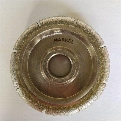 Electroplated Diamond Stone Profile Wheel for Marble Grinding Diameter 140 mm Arbor 30 mm