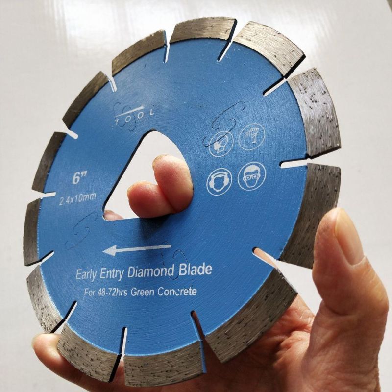 6" Diamond Saw Blade Early Entry Concrete Cutting Disc for Med-Hard Aggregate Concrete