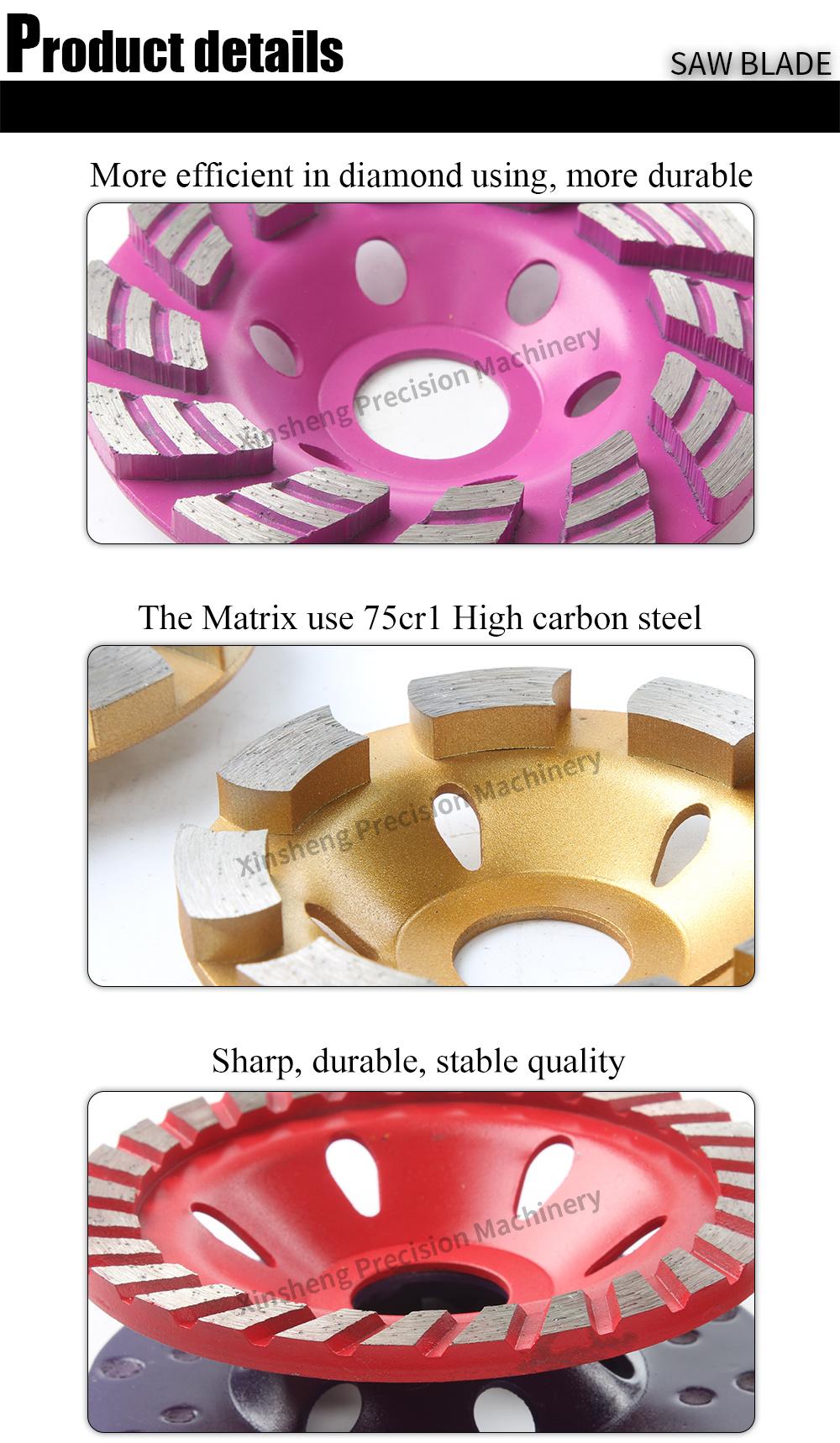 125 mm X 22.23 Grinding Concrete and Floor Diamond Cup Wheels