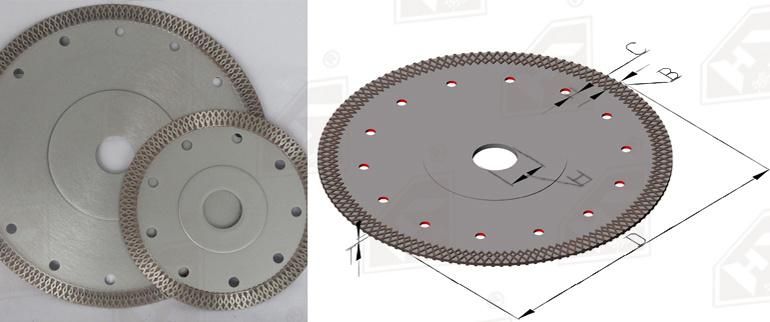 Ultra Thin Turbo Sintered Diamond Saw Blade for Marble