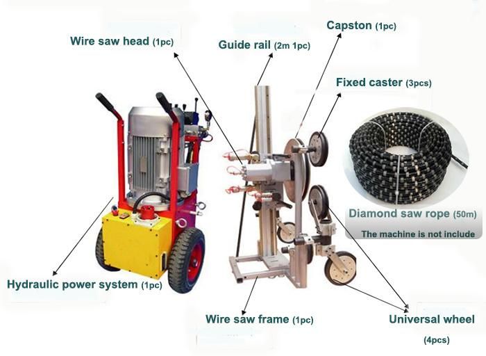 Factory Direct Sale Reinforced Concrete Cutting Hydraulic Diamond Wire Saw Machine