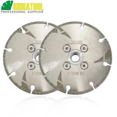 4&prime;&prime; Electroplated Diamond Cutting and Grinding Discs for Granite &amp; Marble, Both Side Coated