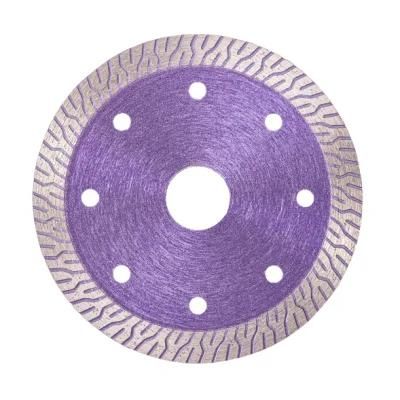 Qifeng Manufacturer Power Tools Leaf Pattern 105mm 110mm Diamond Dry/Wet Turbo Saw Blade for Cutting Ceramics