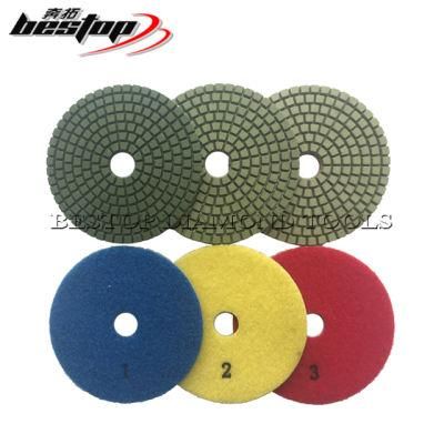 D100mm 3 Step Diamond Granite Polishing Pad