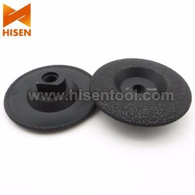 4 Inch Convex Vacuum Brazed Cup Wheel for Stone