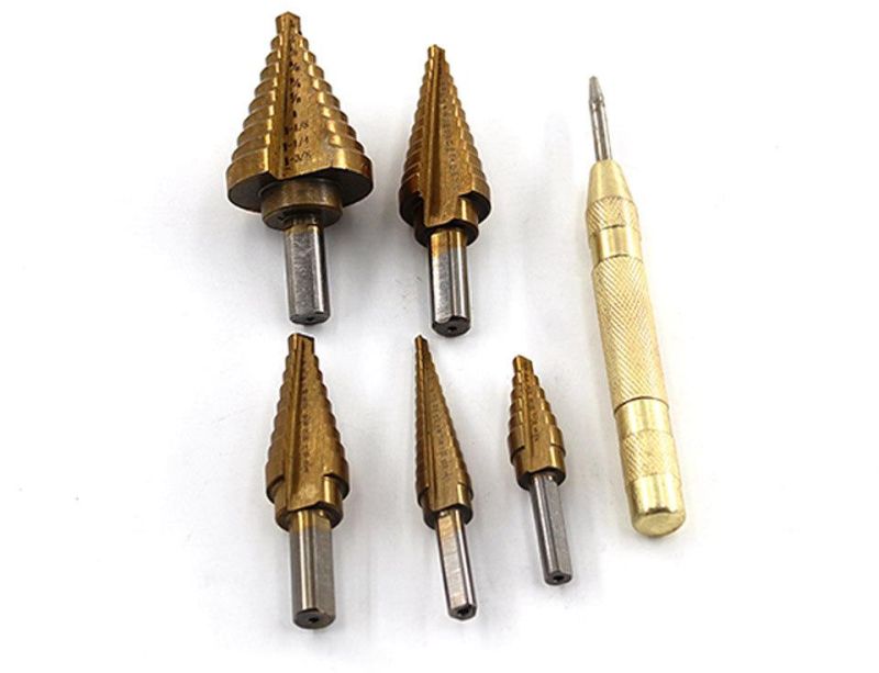 Titanium HSS Drill Bit Set Cone Hole Triangle Shank Step Drill Bit Power Tools