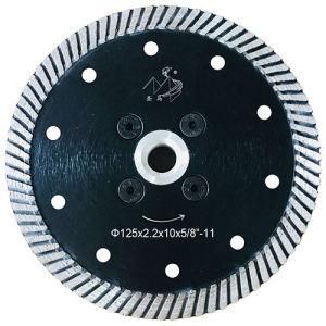 125mm 5inch Hot Press Turbo Diamond Saw Blades with Removable Flange for Ceramic Porcelain Tile Marble Cutting