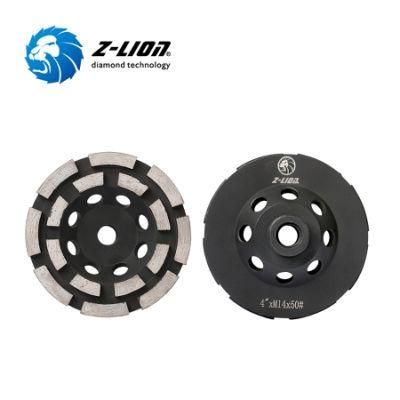 Double Row Stone Diamond Grinding Cup Wheel for Concrete