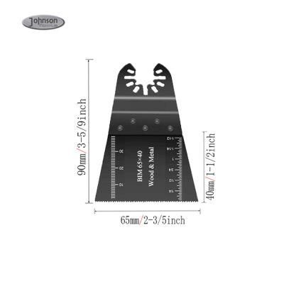 High Quality 65*40mm Stainless Steel Bi Metal Quick Release Oscillating Multi Tool Saw Blades for Wood and Metal Cutting