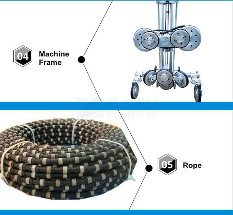 Mobile Diamond Wire Saw Cutting Machine for Granite