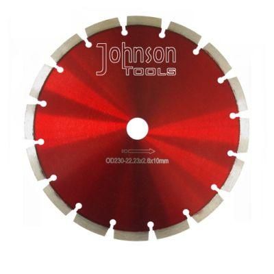 230mm Laser Welded Diamond Saw Blade Cured Concrete Cutting Tools
