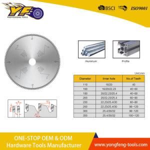 High Quality Tct Tip Tungsten Carbide Tipped Circular Saws Blade for Aluminium and Cutting Wood