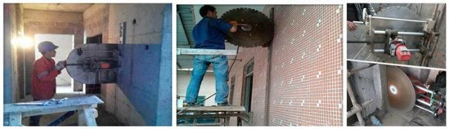 220V Concrete Cutting Wall Saw Machine for Old Building Renovation